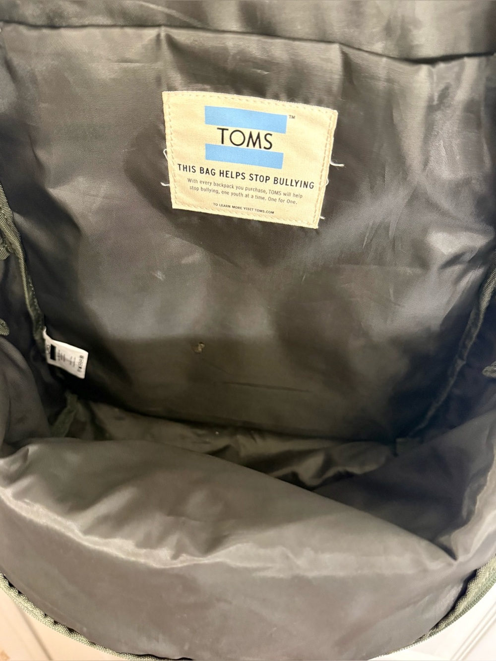Toms Olive Green Backpack - Picture 7 of 9